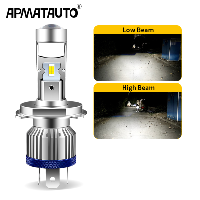 Universal Motorcycle Led Headlight Projector - H4 HS1 Bohlam Lampu Depan Sepeda