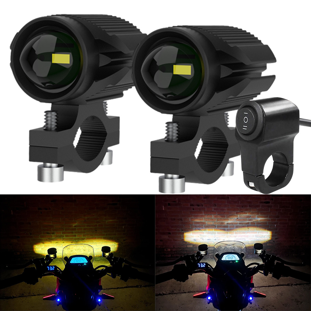 Universal Motorcycle Led Headlight Projector - Lampu depan Led tambahan untuk motor,