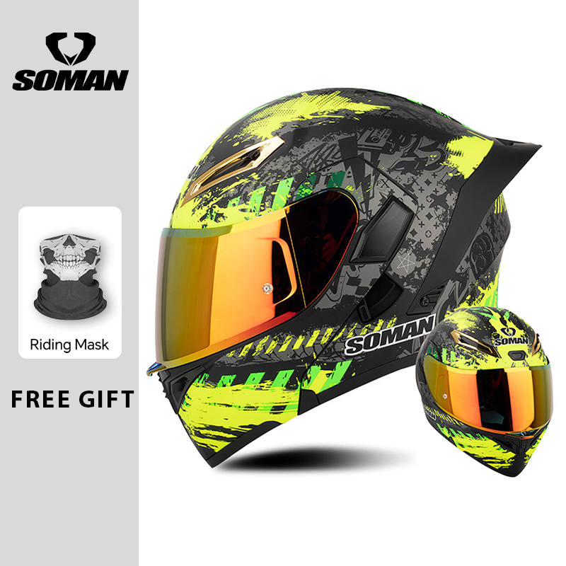 Modular Flip Up Motorcycle Helmet Dot Approved - Helm Sepeda Motor Pria Bersertifikasi DOT,