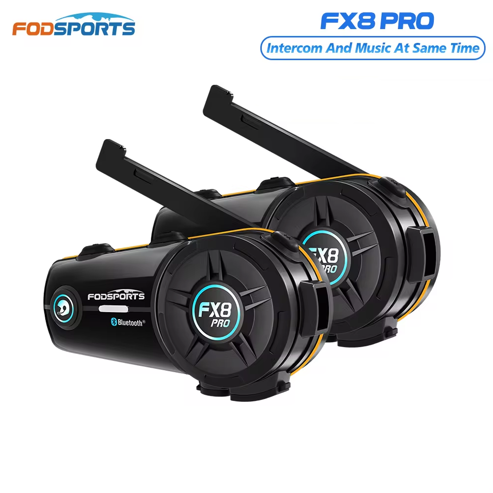 Universal Motorcycle Helmet Intercom Headset - 2pcs Fodsports FX8 Pro Interkom Motor