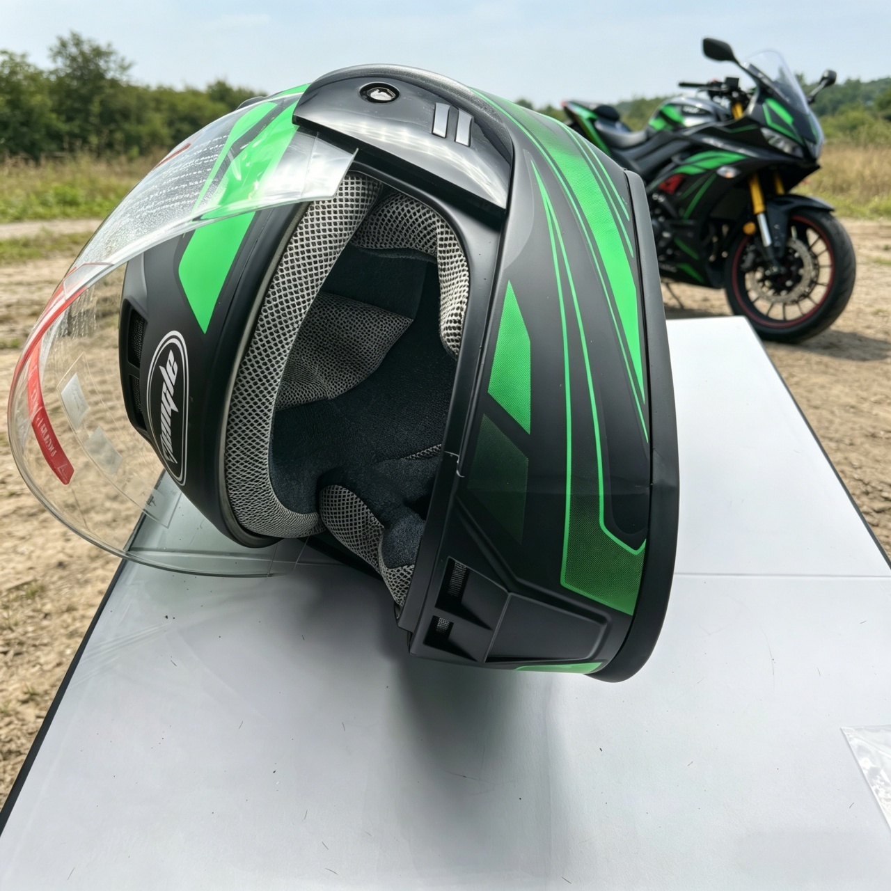 Dual Visor Motorcycle Racing Helmet - Helm Sepeda Motor Full Face Pria