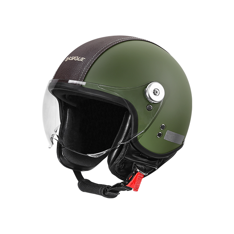 Vintage Open Face Retro Helmet - Helm Motor Vintage 3/4 Open Face