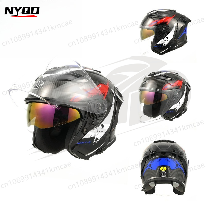 Carbon Fiber Lightweight Motorcycle Helmet - Helm Sepeda Motor Serat Karbon Helm
