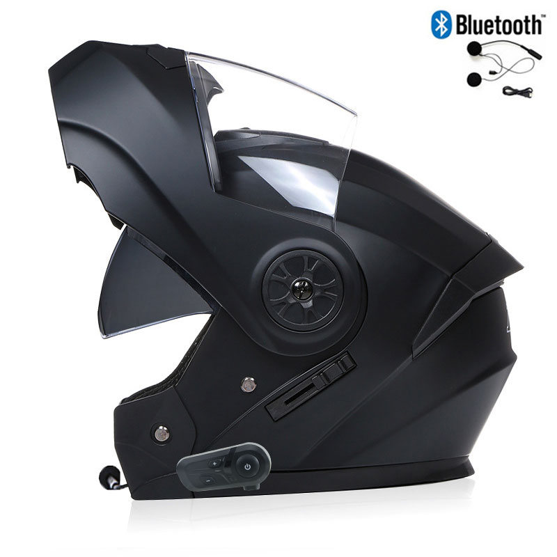 Full Face Motorcycle Helmet With Bluetooth - Helm Sepeda Motor Pria Bluetooth Casco