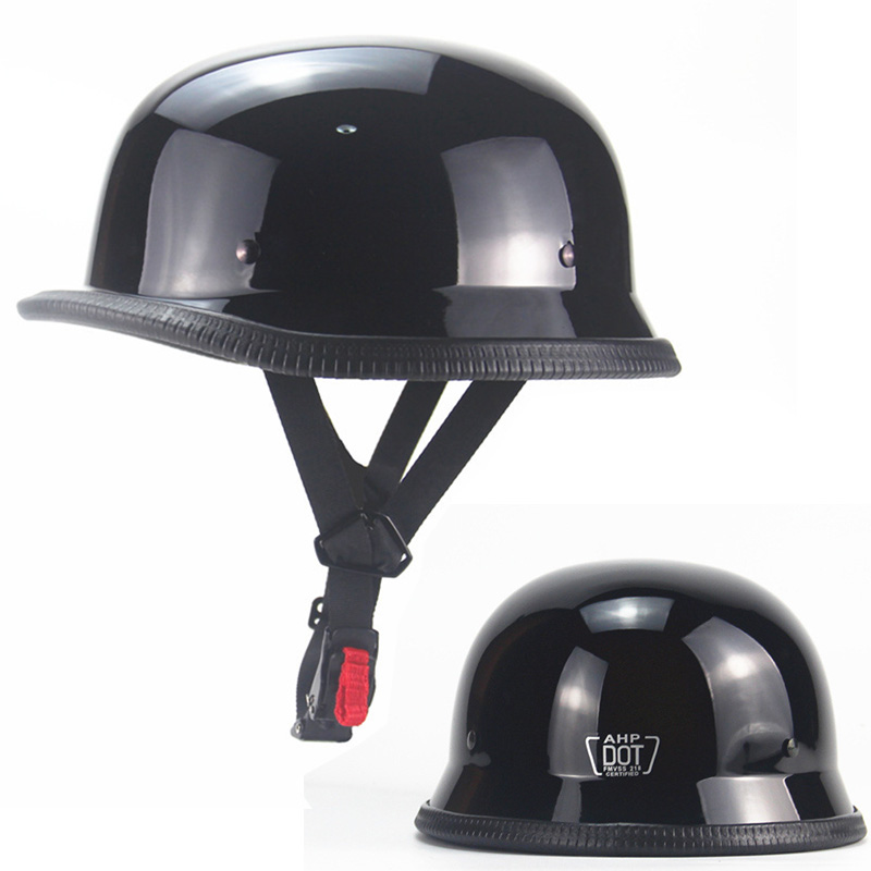 Vintage Open Face Retro Helmet - Helm sepeda motor Cruiser, helm wajah