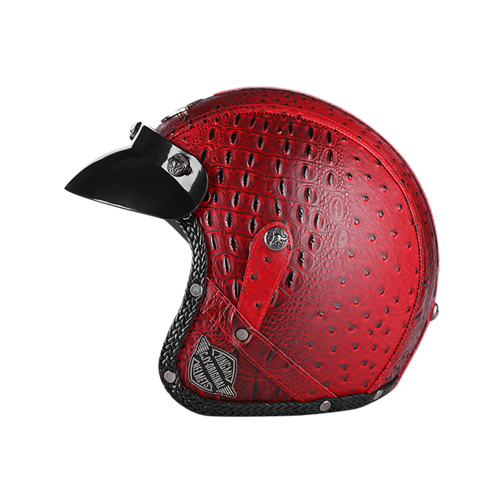 Vintage Open Face Retro Helmet - DOT 3/4 helm sepeda motor Retro
