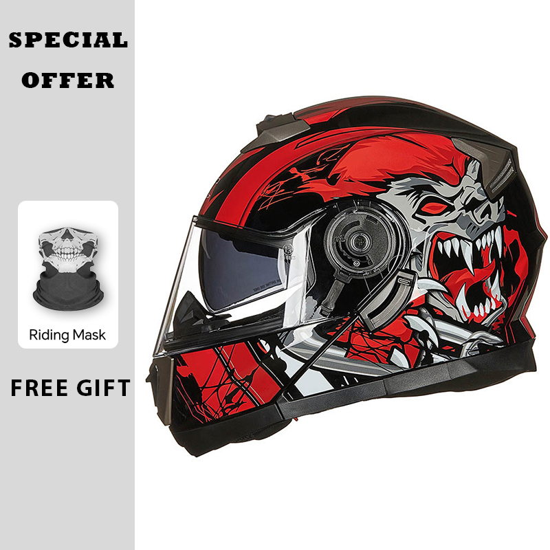 Modular Flip Up Motorcycle Helmet Dot Approved - Helm Sepeda Motor Modular Flip Up