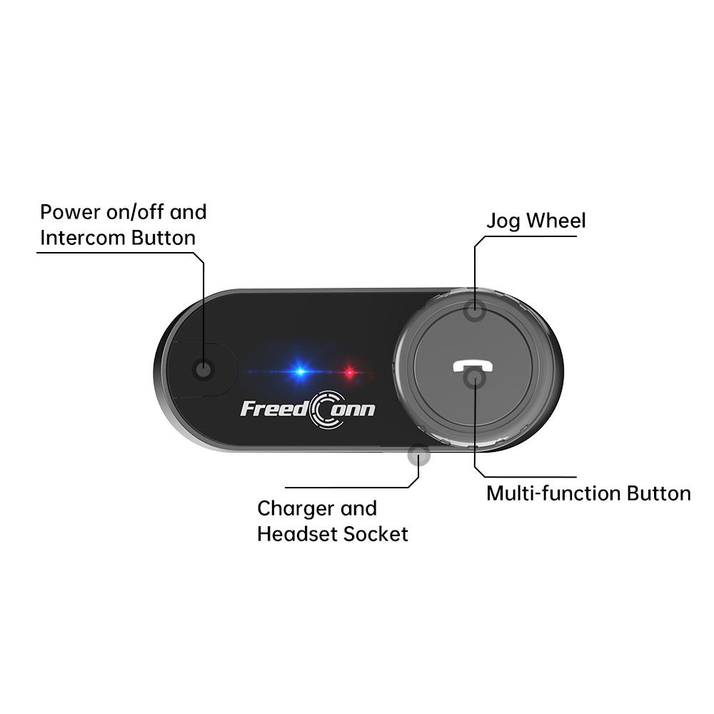 Motorcycle Helmets - Headset Interkom Bluetooth FreedConn T-COM V6