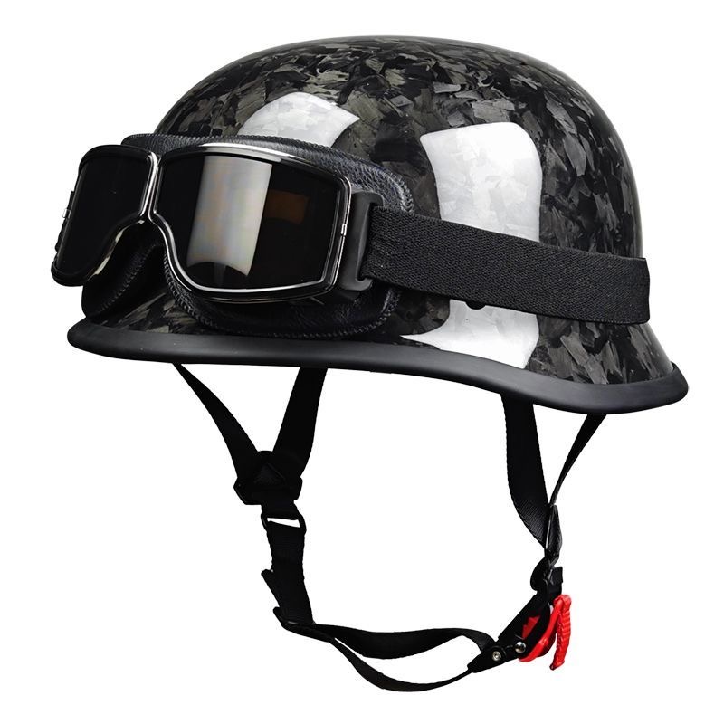 Carbon Fiber Lightweight Motorcycle Helmet - Helm Setengah Serat Karbon Tempa Premium,