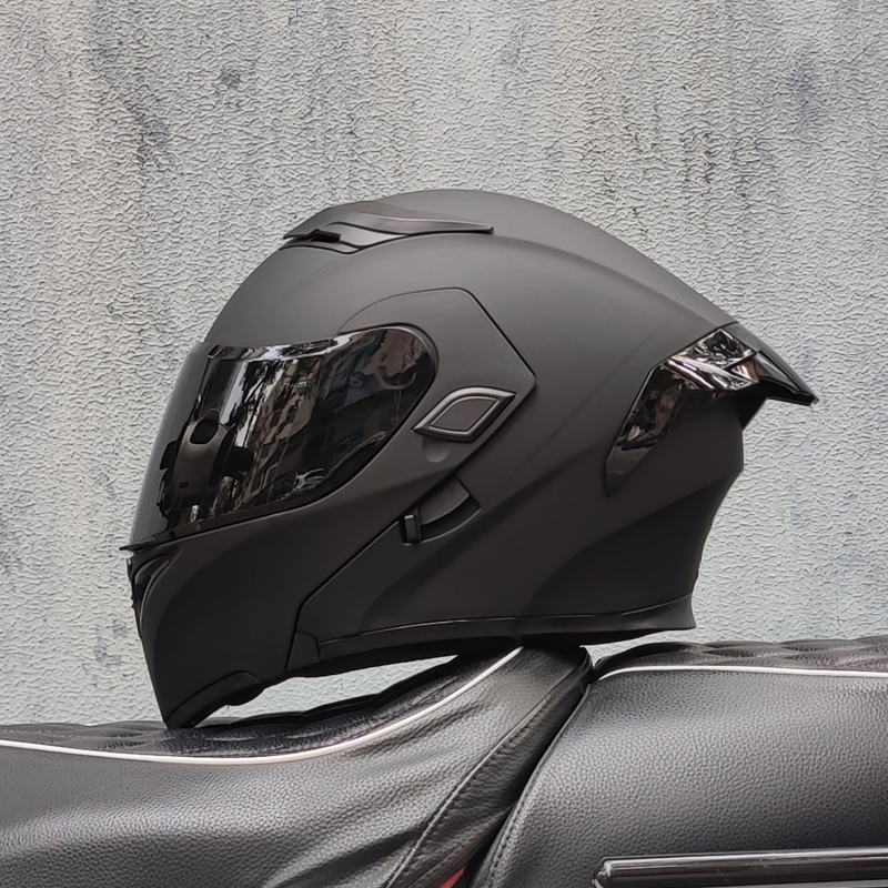 Modular Flip Up Motorcycle Helmet Dot Approved - Helm Motor ORZ Double Visor Modular