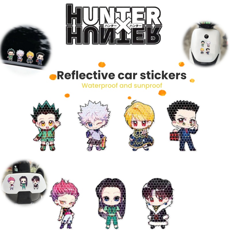 Motorcycle Helmets - Stiker Peringatan Reflektif Kuat Anime Full-Time