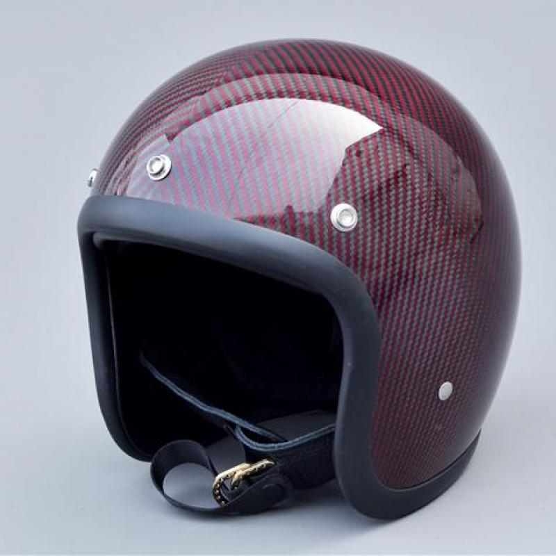 Carbon Fiber Lightweight Motorcycle Helmet - Helm wajah terbuka vintage klasik serat