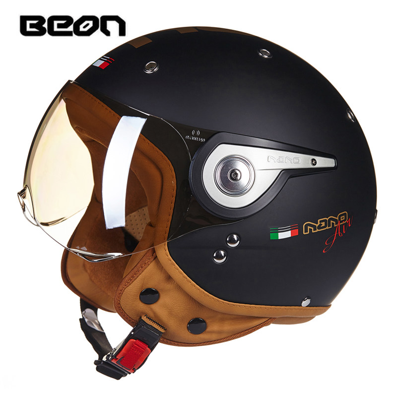 Vintage Open Face Retro Helmet - BEON Helm Sepeda Motor B-110 Beon