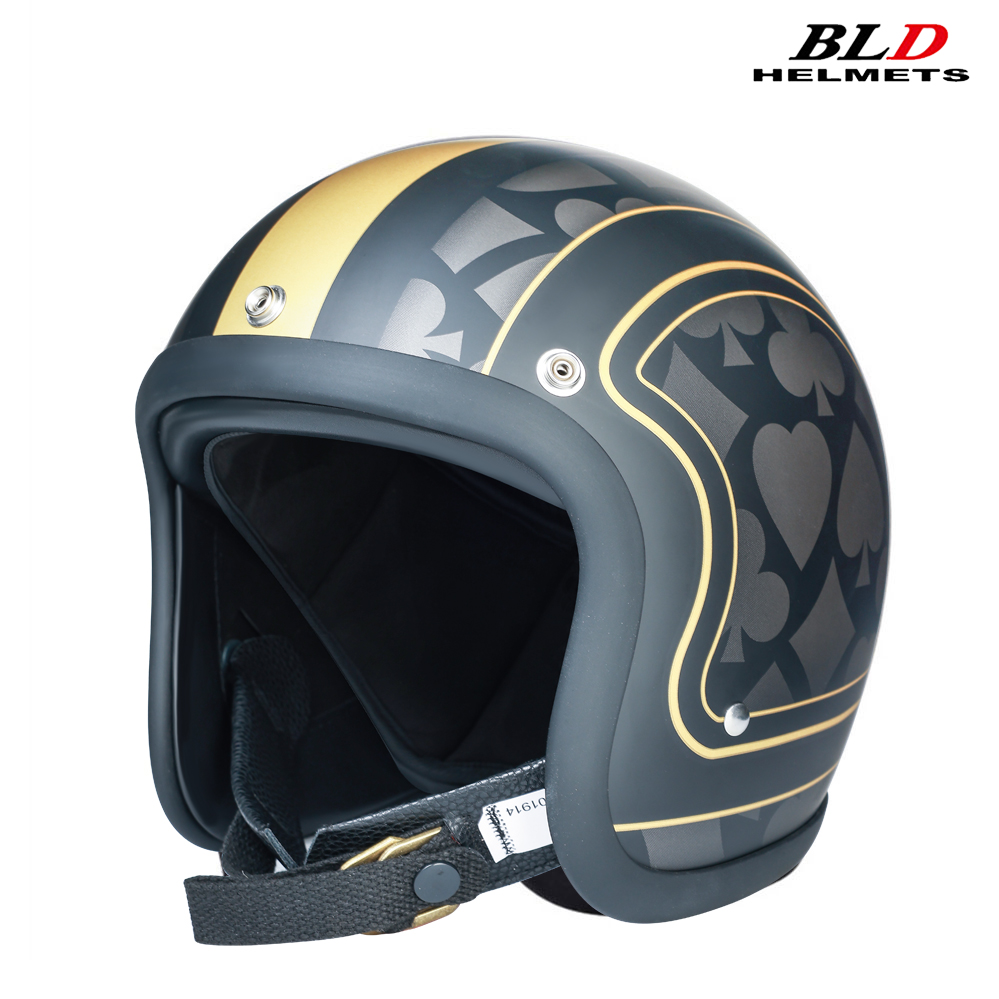 Vintage Open Face Retro Helmet - Helm Sepeda Motor Open Face Retro