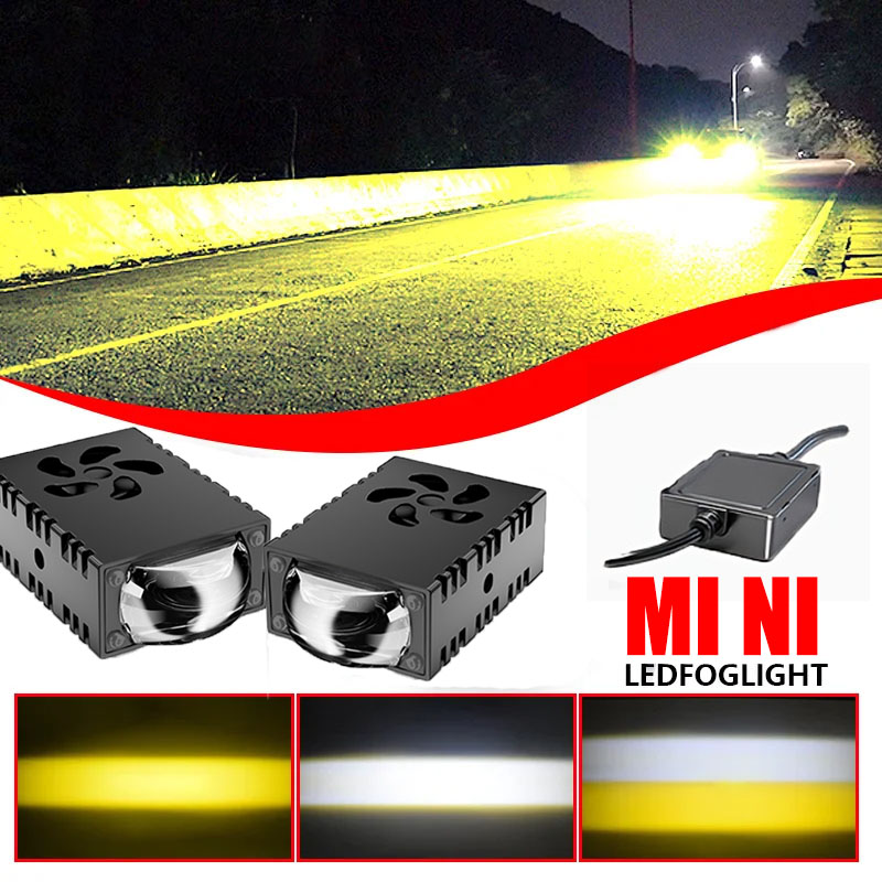 Universal Motorcycle Led Headlight Projector - 1PCS/2PCS Lampu LED Mini Proyektor Lensa