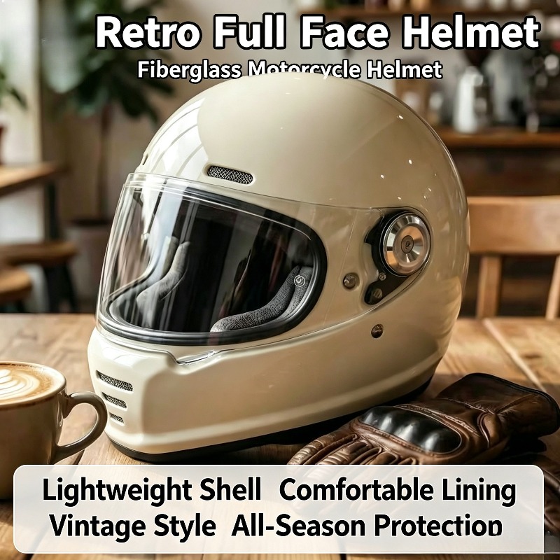 Carbon Fiber Lightweight Motorcycle Helmet - Helm Retro Serat Karbon untuk Sepeda