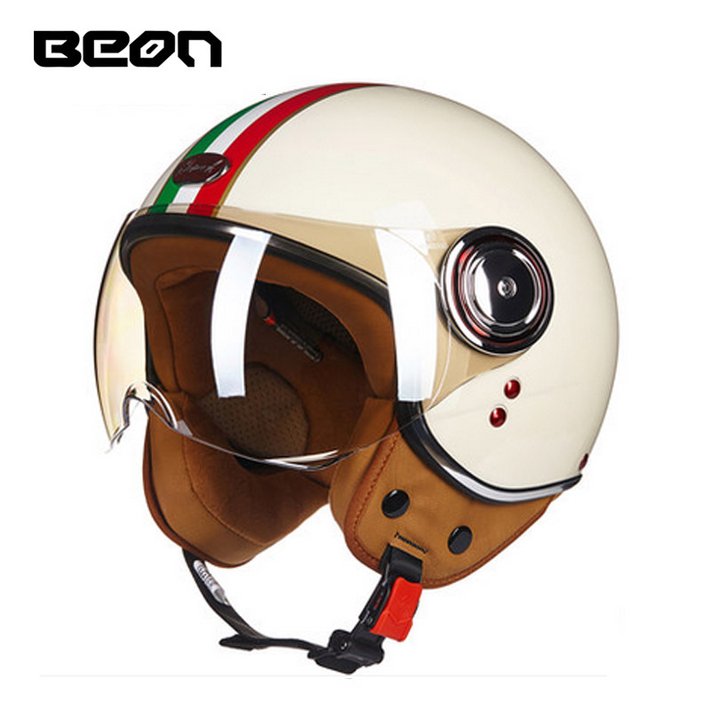 Vintage Open Face Retro Helmet - Helm Sepeda Motor Open Face Capacete