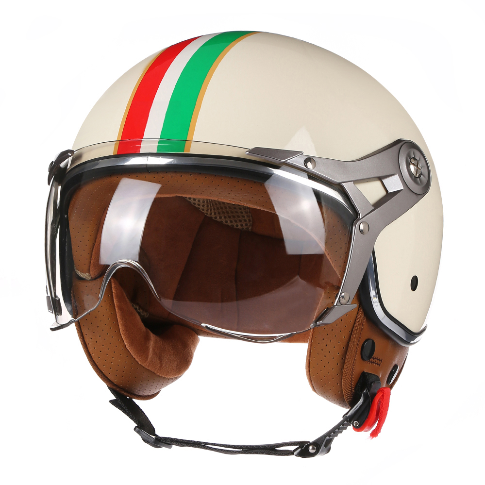 Vintage Open Face Retro Helmet - Helm Motor Retro DOT Open Face
