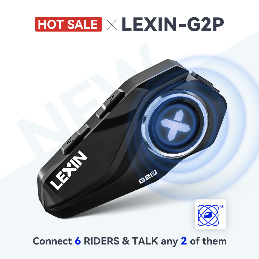 Full Face Motorcycle Helmet With Bluetooth - Lexin G2P Headset Bluetooth Helm Interkom