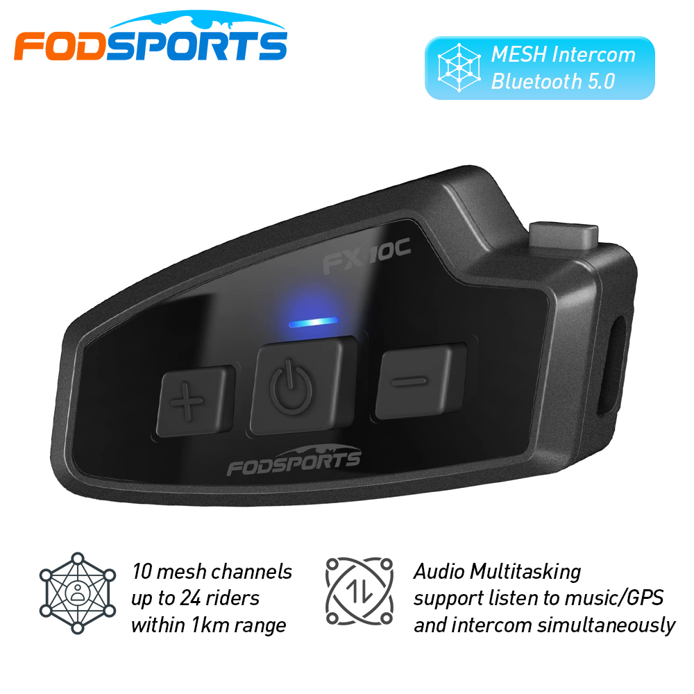 Universal Motorcycle Helmet Intercom Headset - Fodsports Speaker sepeda motor nirkabel, helm