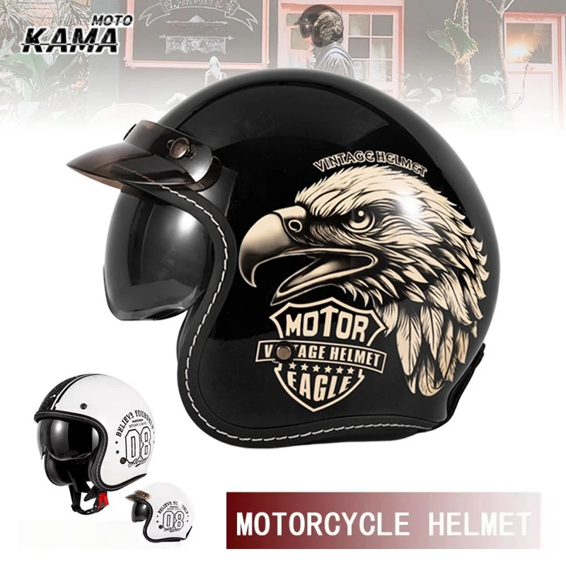 Vintage Open Face Retro Helmet - Helm Motor Open Face HOT Vintage,