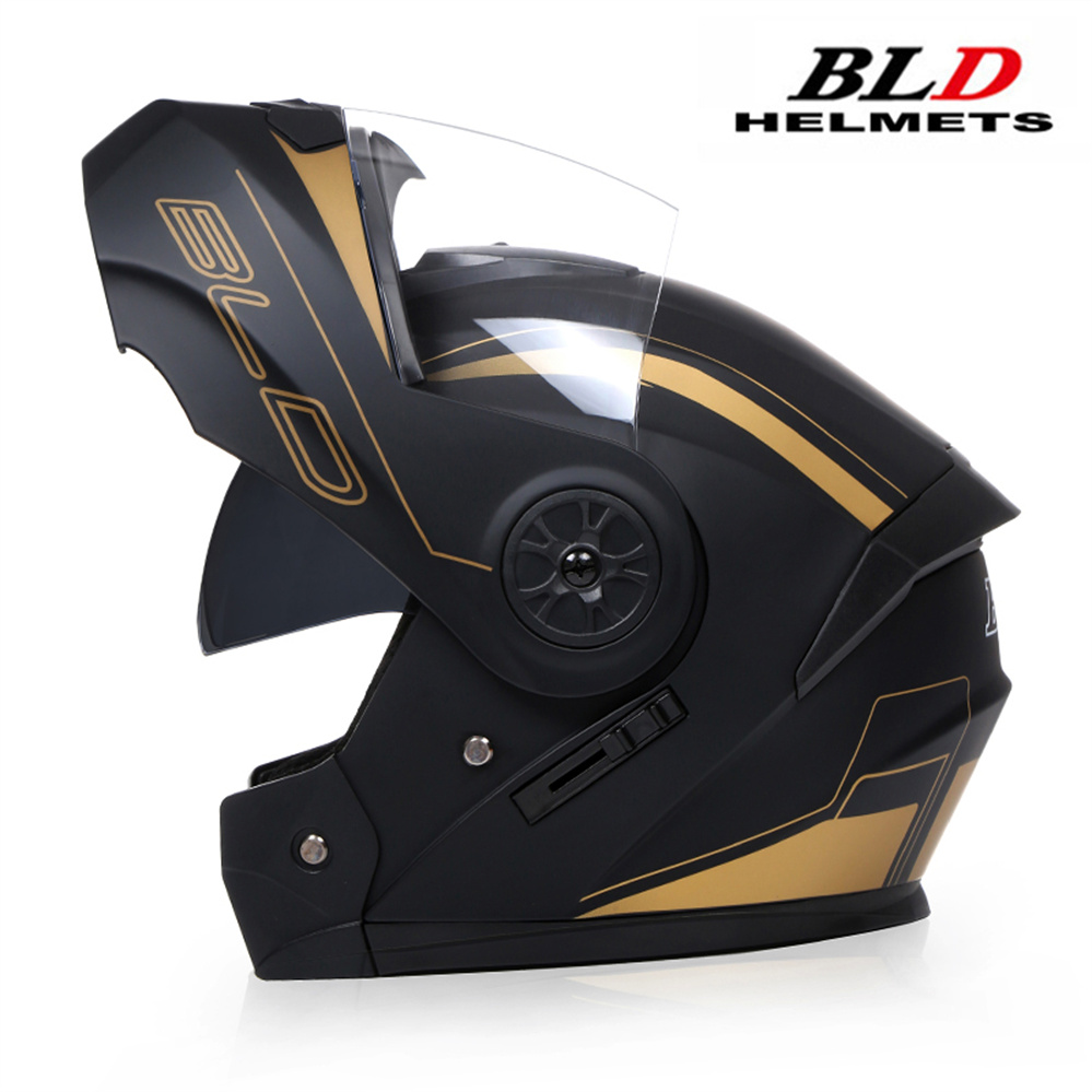 Modular Flip Up Motorcycle Helmet Dot Approved - Casco helm sepeda motor balap wajah
