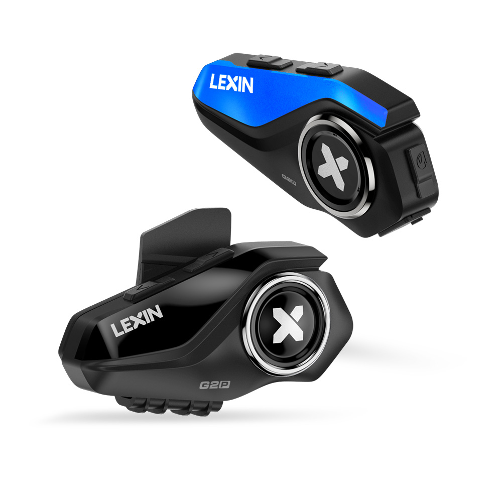 Full Face Motorcycle Helmet With Bluetooth - Lexin G2P 2PCS Interkom Helm Motor