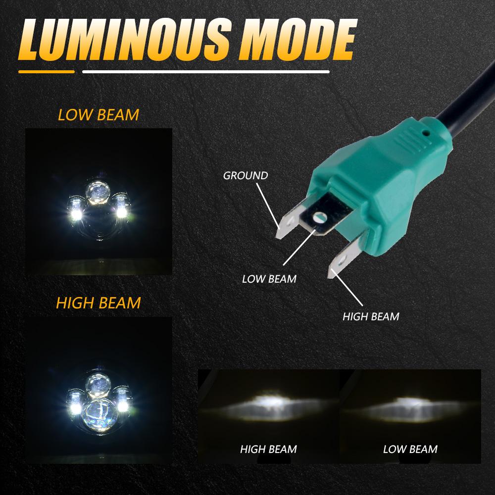 Lampu Depan LED 7 Inci Univers - Universal Motorcycle Led Headlight Projector ulasan dan harga