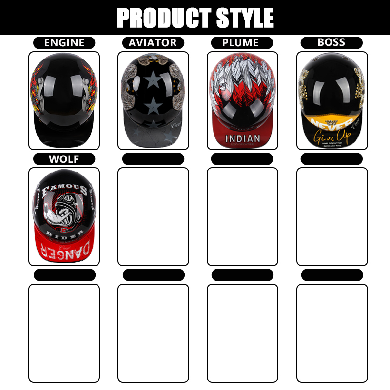Helm sepeda Wanita Pria Motocr - Vintage Open Face Retro Helmet ulasan dan harga