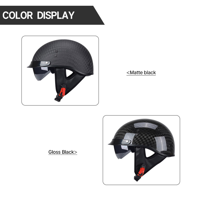 Helm Setengah Wajah Sepeda Mot - Carbon Fiber Lightweight Motorcycle Helmet ulasan dan harga