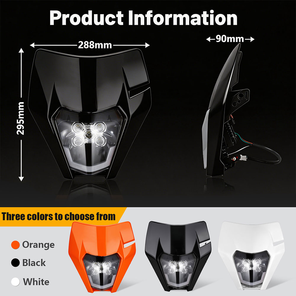 Lampu Depan LED 5 Lampu Univer - Universal Motorcycle Led Headlight Projector ulasan dan harga