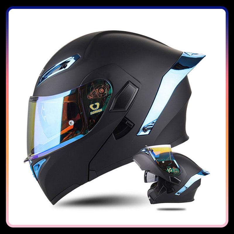 Helm Sepeda Motor Universal Fo - Dual Visor Motorcycle Racing Helmet ulasan dan harga