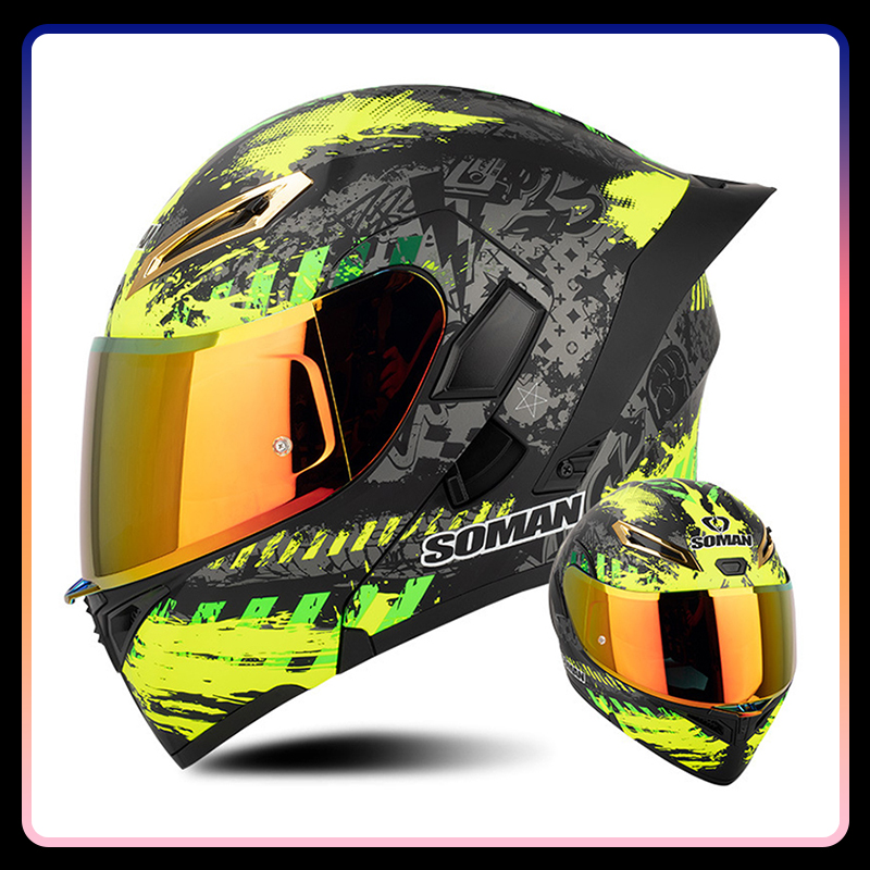 Helm Sepeda Motor Universal Fo - Dual Visor Motorcycle Racing Helmet ulasan dan harga