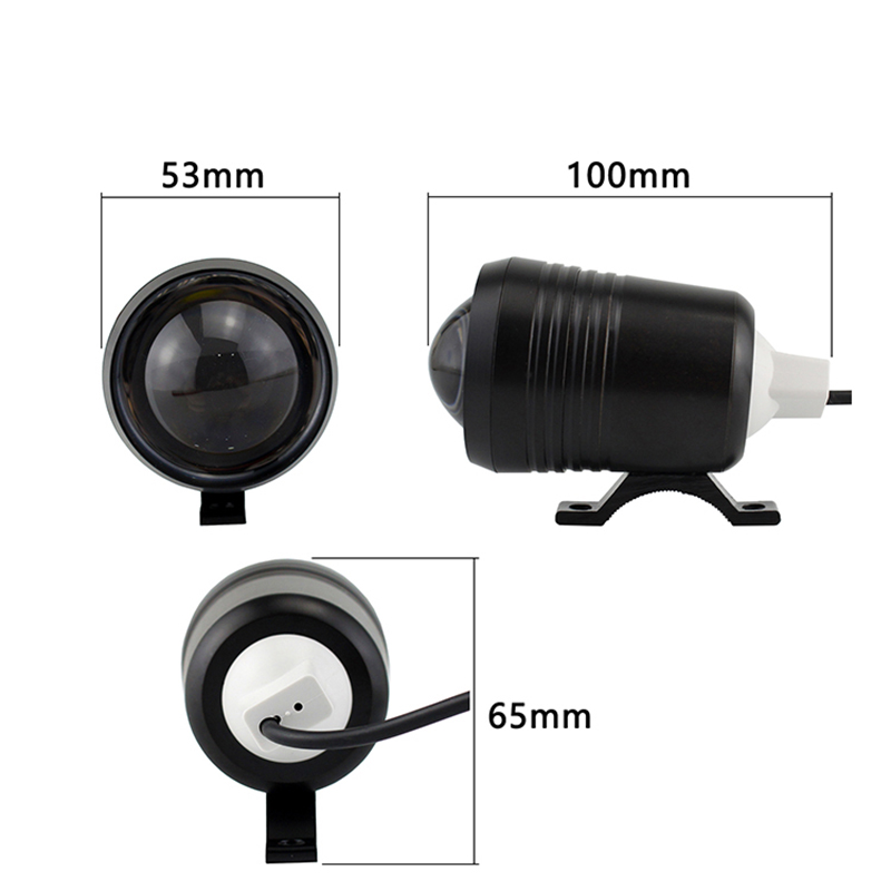 Lampu Sorot Motor Eksternal U2 - Universal Motorcycle Led Headlight Projector ulasan dan harga