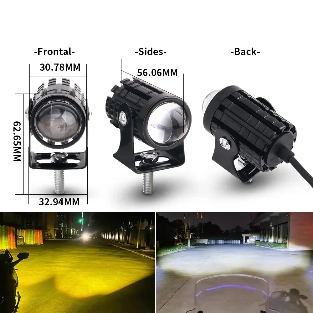 Lampu sorot LED sepeda motor U - Universal Motorcycle Led Headlight Projector ulasan dan harga