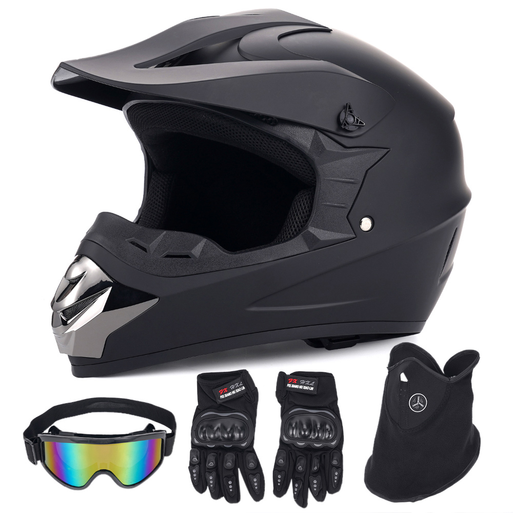 Helm Sepeda Motor Off-Road Set - Off Road Motocross Helmet Goggles Set ulasan dan harga
