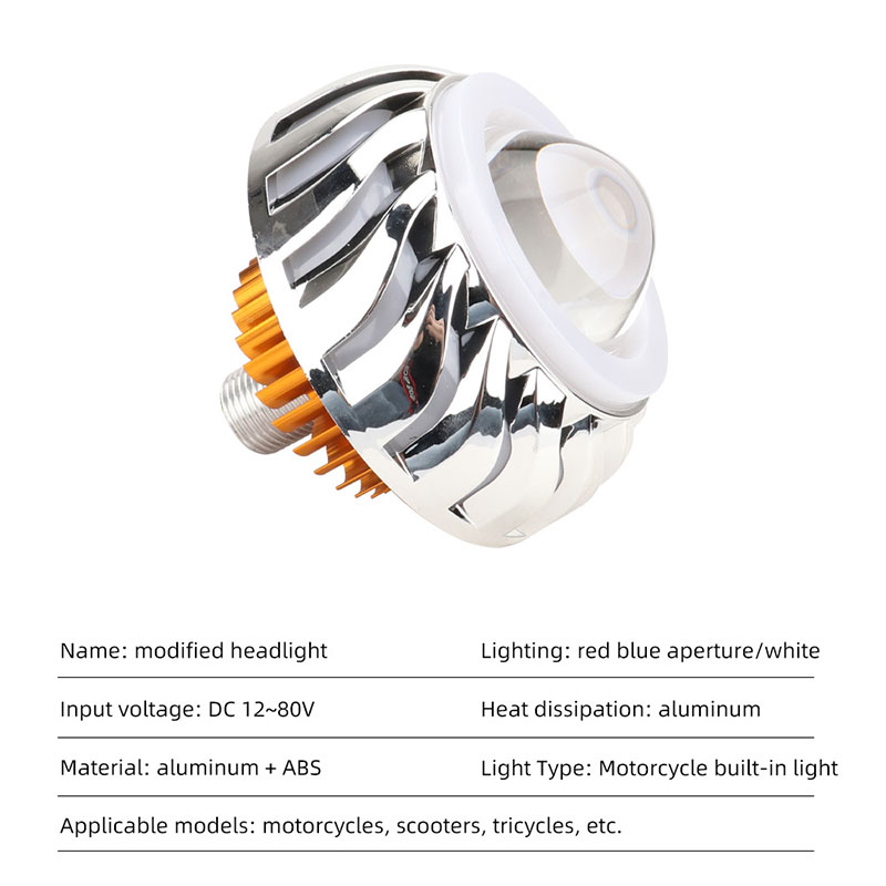 1 buah Lampu Depan Motor LED D - Universal Motorcycle Led Headlight Projector ulasan dan harga