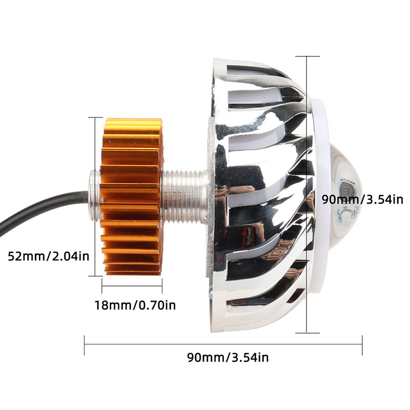 1 buah Lampu Depan Motor LED D - Universal Motorcycle Led Headlight Projector ulasan dan harga