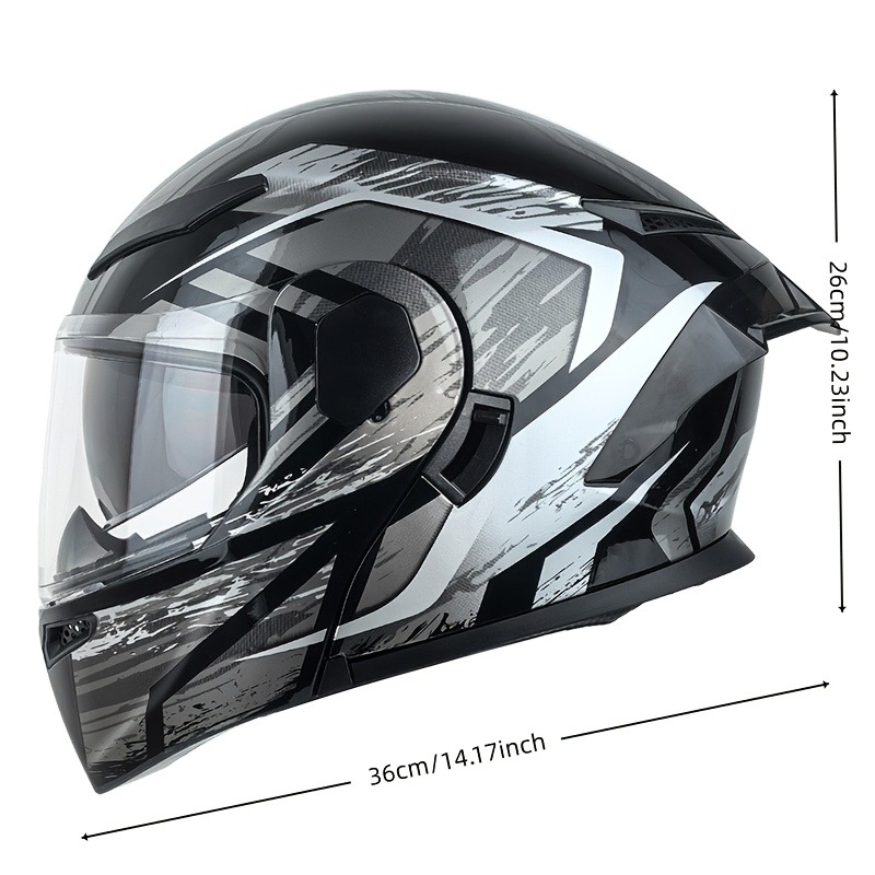 Helm Motor Modular Flip Up Dua - Modular Flip Up Motorcycle Helmet Dot Approved ulasan dan harga