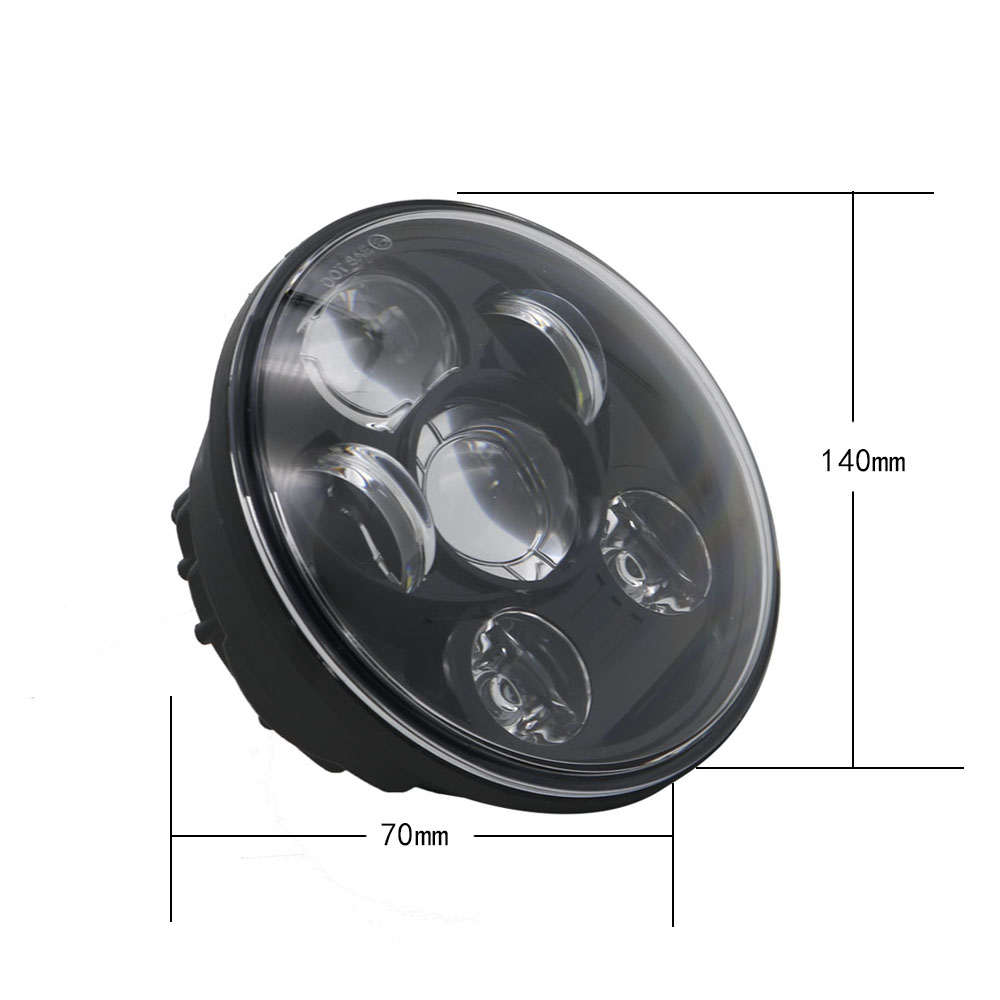 Proyektor motor LED 60W, lampu - Universal Motorcycle Led Headlight Projector ulasan dan harga