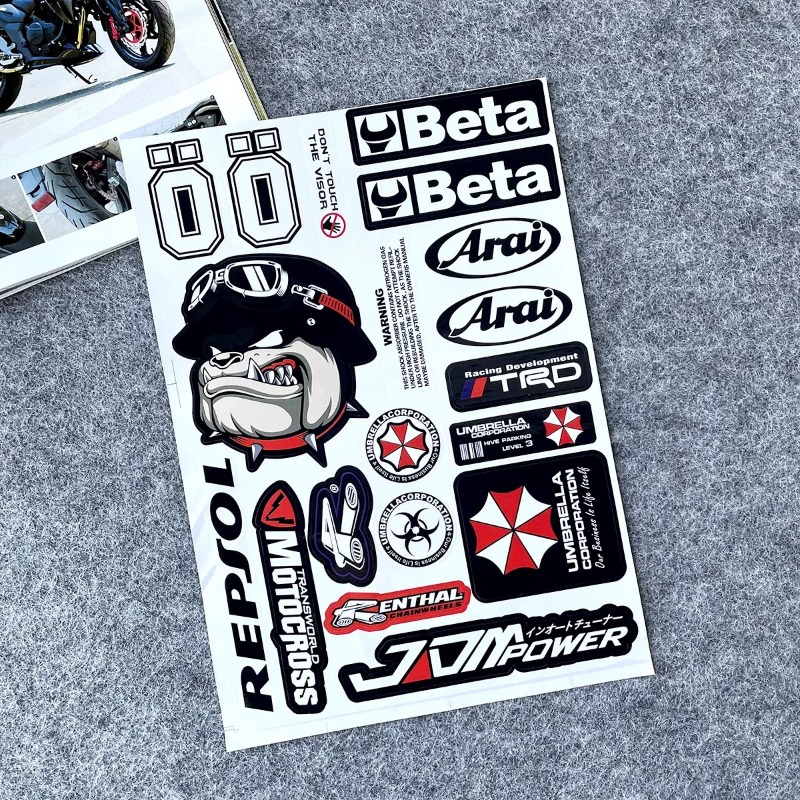 Stiker Peringatan Payung Resid - Motorcycle Helmets ulasan dan harga