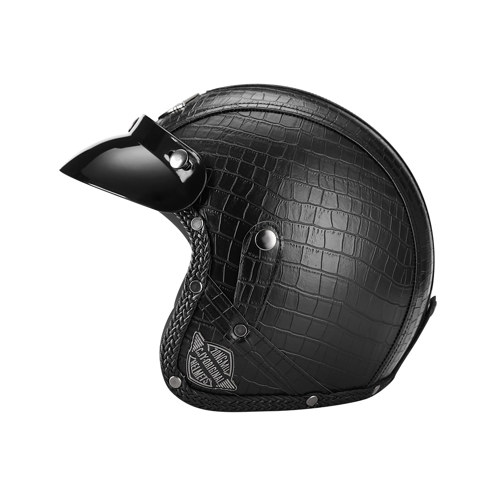 DOT 3/4 helm sepeda motor Retr - Vintage Open Face Retro Helmet ulasan dan harga