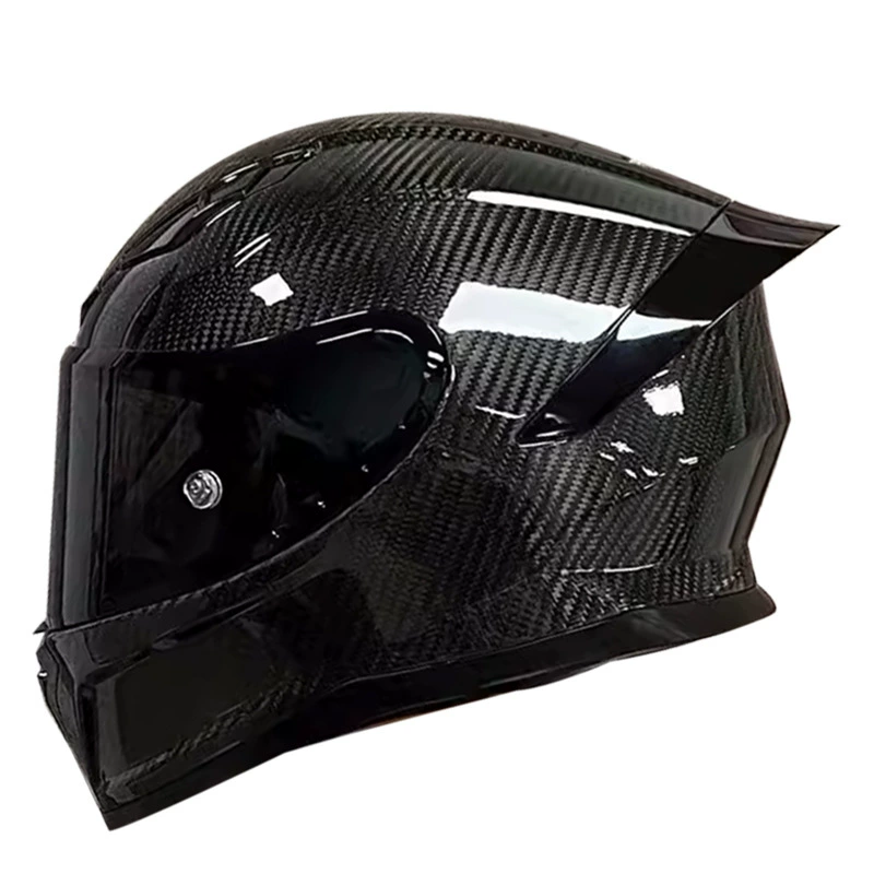 Helm Sepeda Motor Serat Karbon - Carbon Fiber Lightweight Motorcycle Helmet ulasan dan harga