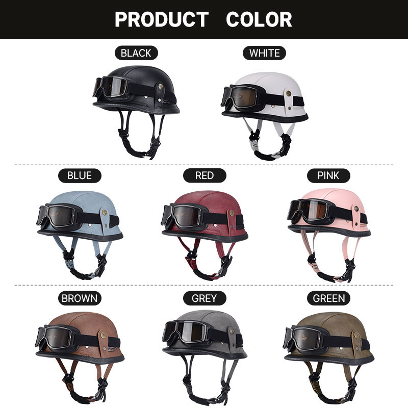 Helm Setengah Antik Jerman Hel - Vintage Open Face Retro Helmet ulasan dan harga