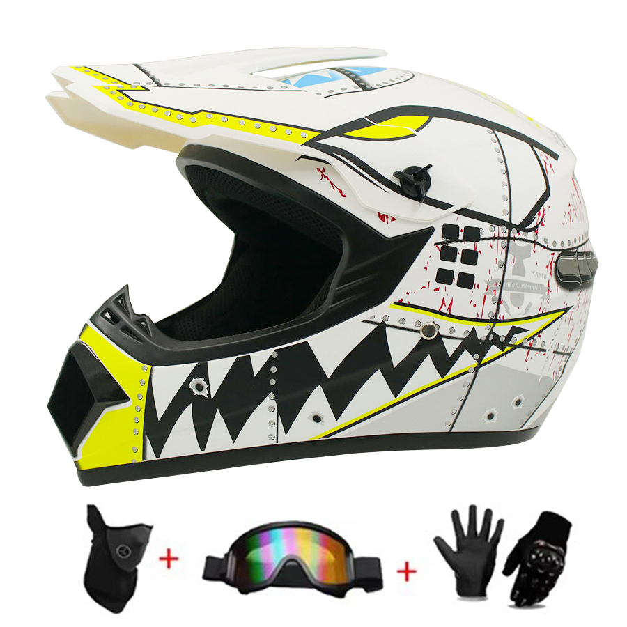 Set helm Motocross dan Off-Roa - Off Road Motocross Helmet Goggles Set ulasan dan harga