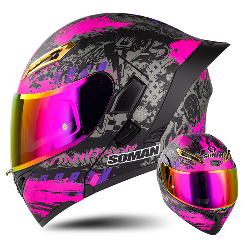 Helm sepeda motor pria Flip Up - Modular Flip Up Motorcycle Helmet Dot Approved ulasan dan harga