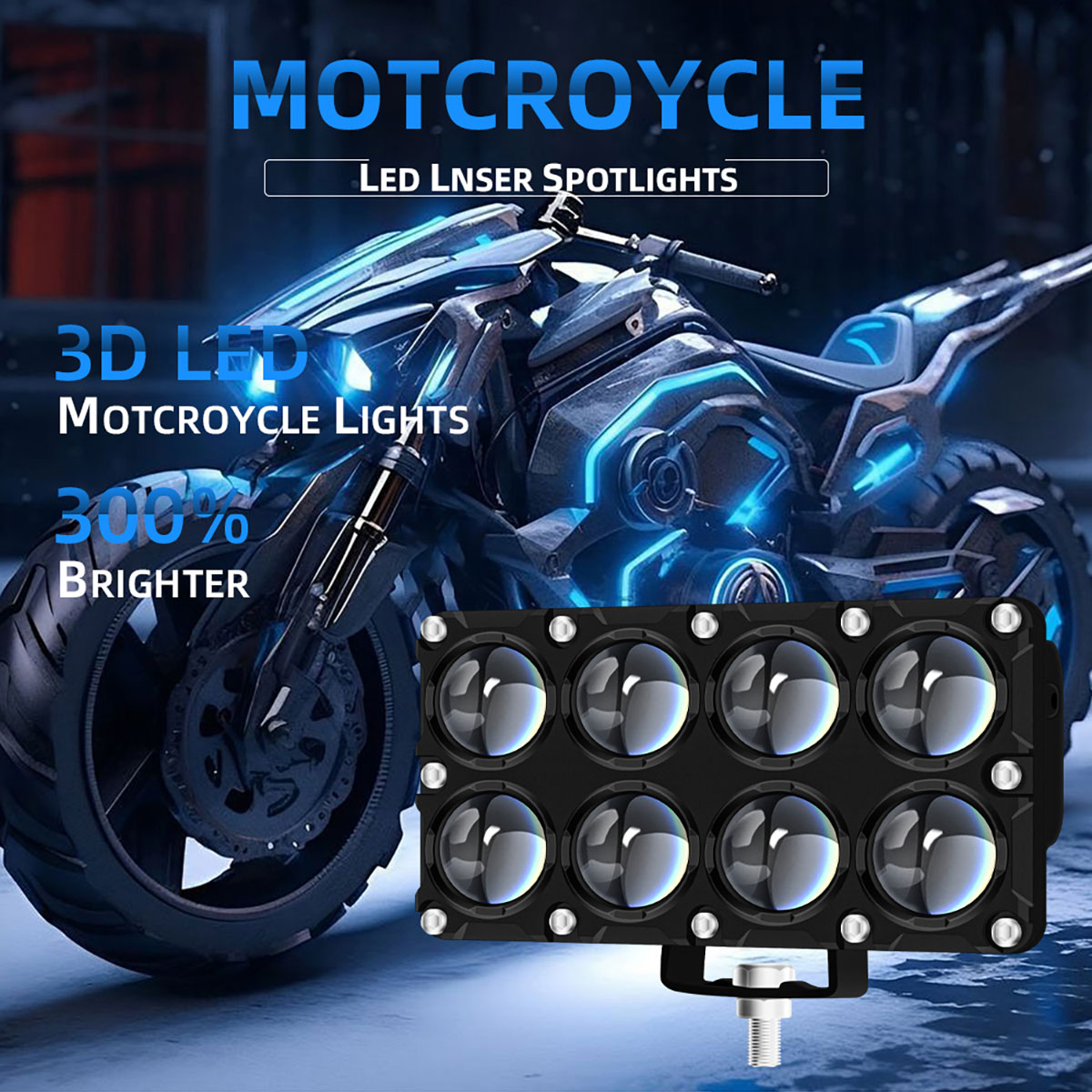 Lampu Sorot Tambahan Sepeda Mo - Universal Motorcycle Led Headlight Projector ulasan dan harga