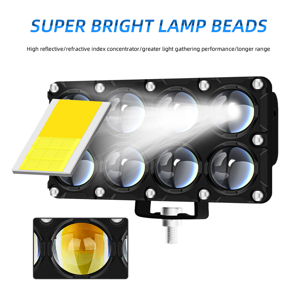 Lampu Sorot Tambahan Sepeda Mo - Universal Motorcycle Led Headlight Projector ulasan dan harga