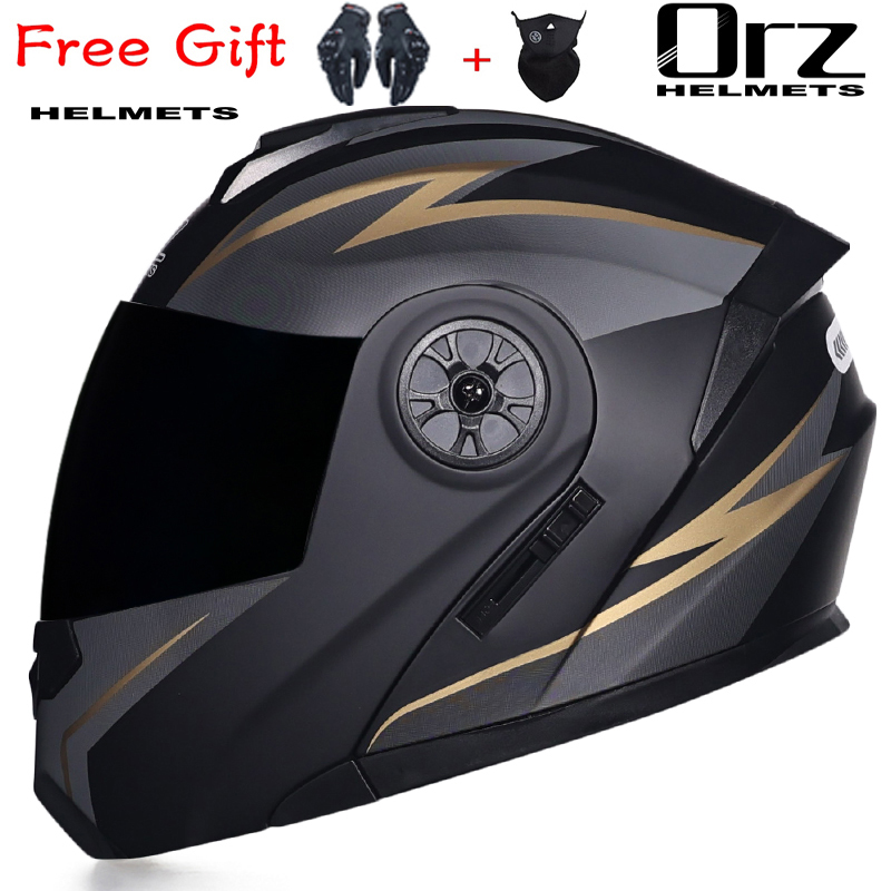 Helm Motor Modular Flip ORZ-16 - Modular Flip Up Motorcycle Helmet Dot Approved ulasan dan harga