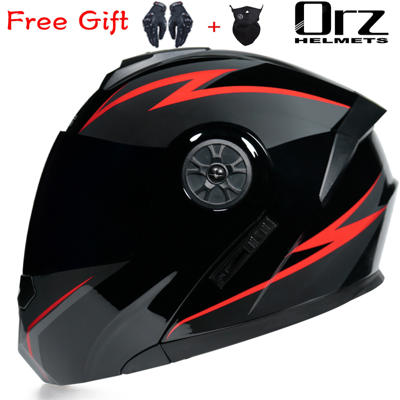 Helm Motor Modular Flip ORZ-16 - Modular Flip Up Motorcycle Helmet Dot Approved ulasan dan harga